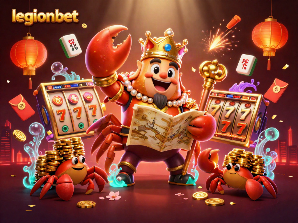 Legionbet offers thrilling slots with golden crab emperor and exciting game elements.
