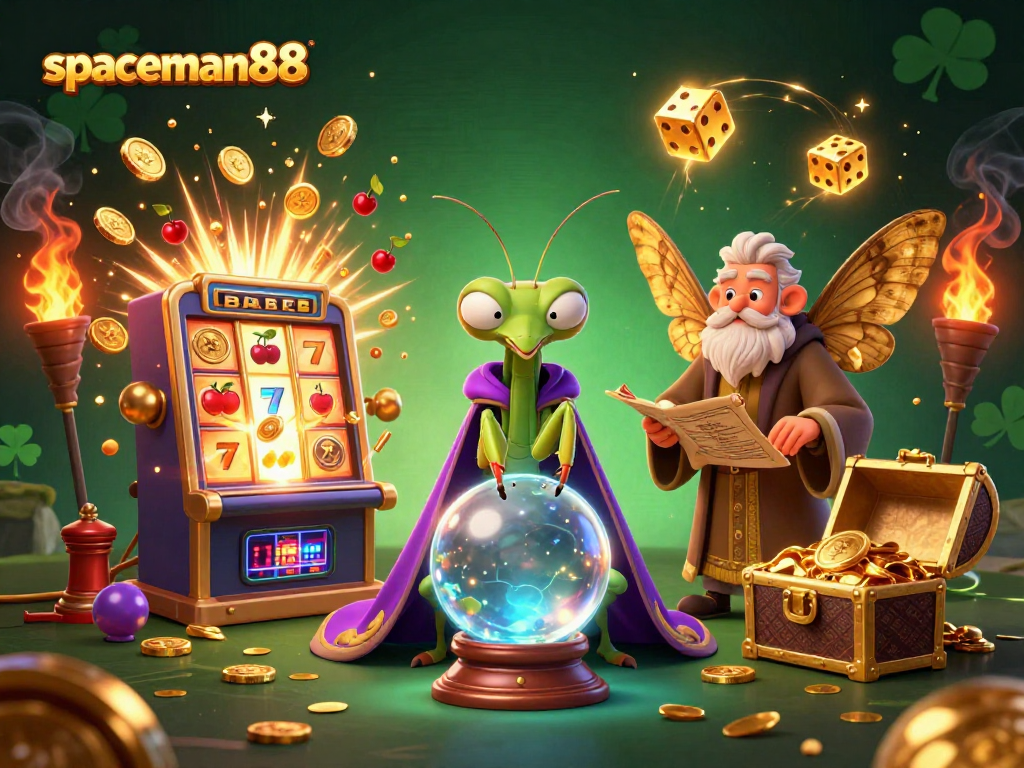 Engage players at spaceman88 with vibrant slot machines and fortune tellers offering winning strategies.