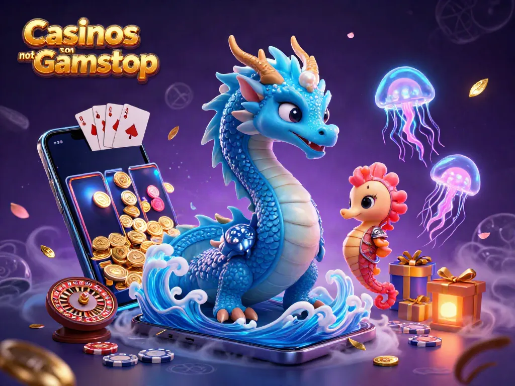 Experience the excitement of Casinos not on Gamstop with a vibrant 3D illustration.