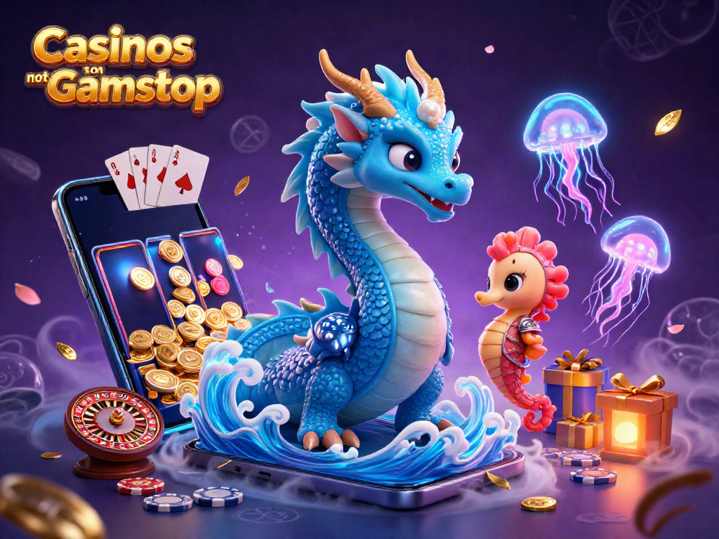 Experience the excitement of Casinos not on Gamstop with a vibrant 3D illustration.