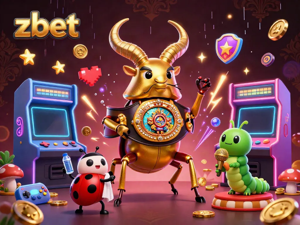 Engage with zbet's vibrant online casino experience featuring unique game elements and lively characters.