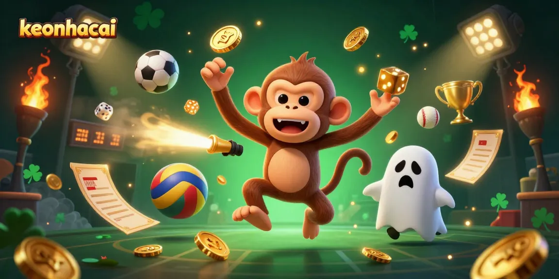 Engage with keonhacai and discover thrilling sports betting action with mischievous elements in a haunted casino scene.
