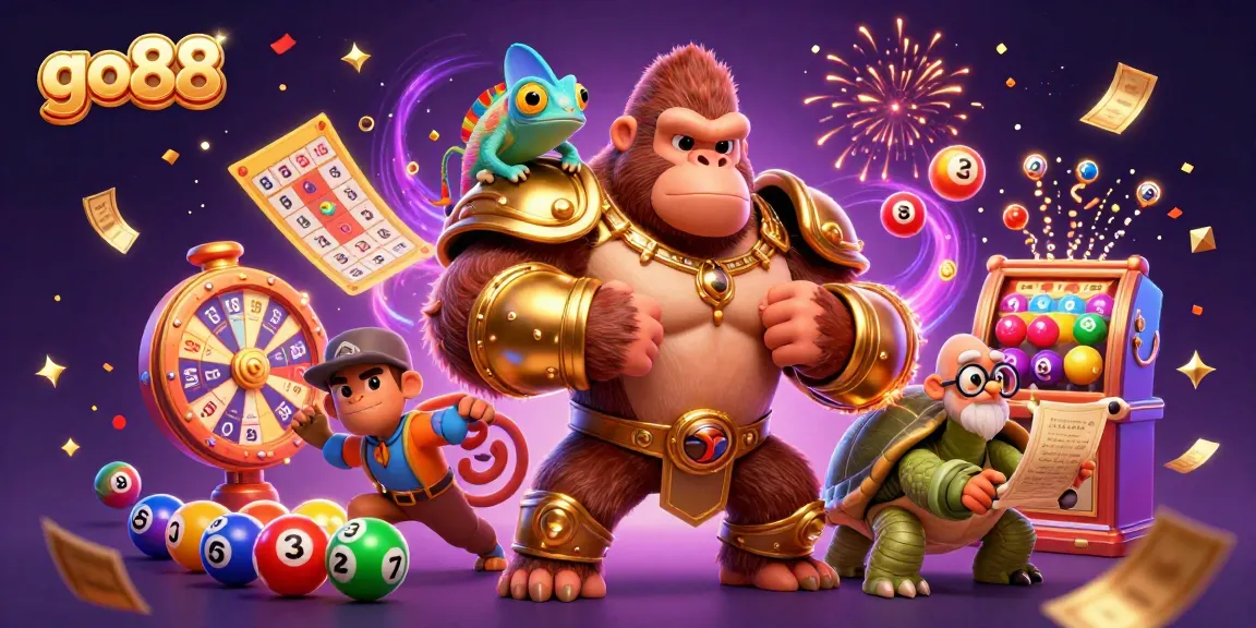 Engage with go88's vibrant gaming action featuring colorful elements, lotteries, and exciting rewards!